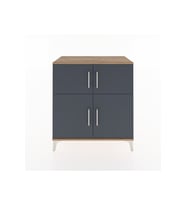 Hyperion Şifonyer 3 Raflı 4 Kapaklı 88x44x96 Çam-Antrasit