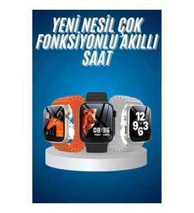 Mey İthalat® Yeni Nesil Akıllı Saat Müzik Dinleme Bildirim Görme Sesli Asistan Desteği
