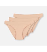 3 lü Paket Dagi Bayan Düşük Bel İzsiz Slip Külot 5101KC (Ten)