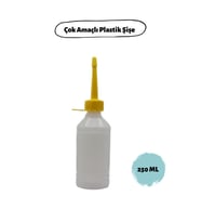 PLASTİK ŞİŞE ÇOK AMAÇLI DOLUM ŞİŞESİ 250 ML 6 ADET (Beyaz)