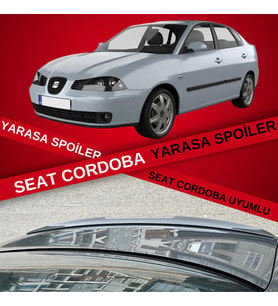 Seat Cordoba Bagaj Üstü Slim Yarasa Spoiler Piano Black Parlak Siyah