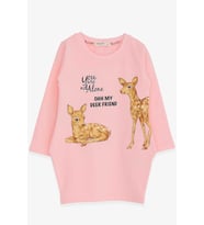 Breeze Kız Çocuk Tunik Ceylan Baskılı 1.5-5 Yaş, Pembe