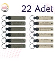 Kül Gri & Sütlü Kahve, 22’li Set, Tarih ve İsimli Deri Hatıra, Şirket Başarı Kutlamasına Değer Katan
