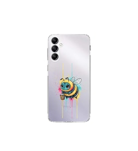 Samsung Galaxy A14 ile uyumlu Splash arı tasarımlı şeffaf silikon kılıf