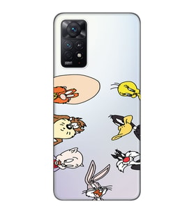 Redmi Note 11S - Note 11 Uyumlu Bugs Bunny Tüm Karakterler Tasarımlı Şeffaf Telefon Kılıfı