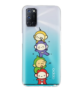 Oppo A52/A72/A92 Uyumlu Teletubbies Tasarımlı Şeffaf Telefon Kılıfı