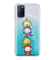 Oppo A52/A72/A92 Uyumlu Teletubbies Tasarımlı Şeffaf Telefon Kılıfı