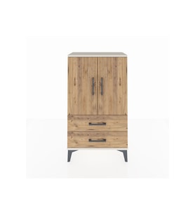 Arges Komodin 2 Raflı 2 Çekmeceli 2 Kapaklı 60x30x106 Aytaşı-Çam