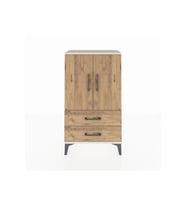 Arges Komodin 2 Raflı 2 Çekmeceli 2 Kapaklı 60x30x106 Aytaşı-Çam