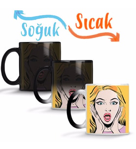 Vintage Girl Sihirli Kupa Bardak Porselen