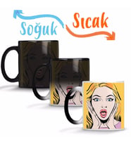 Vintage Girl Sihirli Kupa Bardak Porselen
