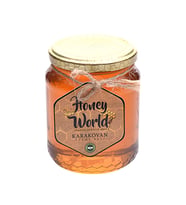 Honey World Organik Süzme Kara Balı 500 Gr Cam Kavanoz