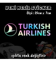 hava yolları ön arka cam uyumlu 2adet oto sticker - ışıkta renk değiştiren hologram sticker yapıştırma