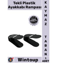 #Organizer Ayakkabı Düzenleme Dolap İçi Alan Tasarrufu Veren Plastik Tekli Ayakkabı Rampası Siyah