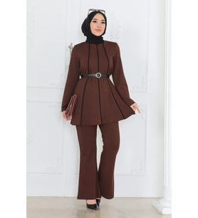 River Tunik Pantolon İkili Takım 1299 - Acı Kahve