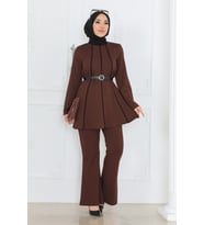 River Tunik Pantolon İkili Takım 1299 - Acı Kahve
