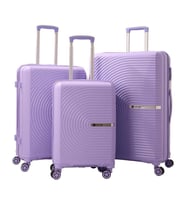 MÇS 3lü Set Kırılmaz Silikon Seyahat Valizi Bavulu V374 Lila