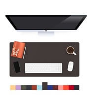Lindos Deri Masa Pedi, Büyük Mouse Pad, Gaming Oyuncu Mause Pad, Ofis ve Ev İçin Masa Altlığı (Kahverengi)