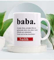 Babaya Hediye Kupa Bardak Beyaz