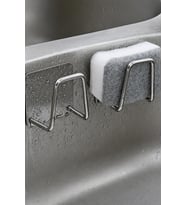 Yapışkanlı Paslanmaya Dayanıklı Metal Askılık Süngerlik Kesme Tahtası Tutucu Çok Amaçlı Duvar Askısı