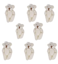 Peluş Ayıcık Parmak Ayıcık 5X3.5 CM Minik Boy Ayıcık (10 Adet)  Krem