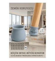Silikonlu Sandalye Ayak Koruyucu - Sessiz ve Çiziksiz Kullanım, 40 lı Set GRİ 723002