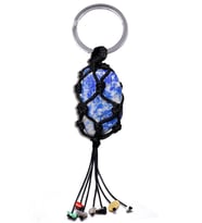 Sertifikalı Lapis Lazuli Taşı 7 Çakra Doğal Taş Anahtarlık (Çok Renkli)