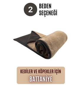 Yıkanabilir Çift Katlı Kedi ve Köpek Battaniyesi, Rahat ve Konforlu Kullanım