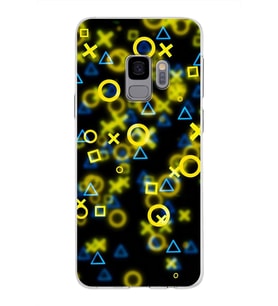 Samsung Galaxy S9 Kapak  Semboller Tasarımlı Şeffaf Silikon Kılıf