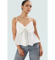 Fitted Kalıp Keten Görünümlü Kolsuz Bluz %100 Polyester Günlük Kullanım İçin (Beyaz)