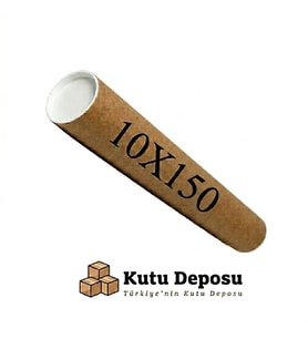 10x150 cm Kapaklı Silindir Postüp Rulo Gönderi Kutusu