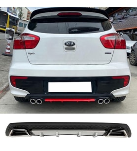 Kia Rio Hb Gri Difüzör Çiftli Yuvarlak Egzoz Görünümlü D Tip Difizör