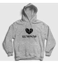 Presmono Unisex Gri Broken Heart XXXTentacion Kapüşonlu Sweatshirt 47496tt (Gri)
