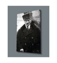 Miyrem Glasses Collection -A1^#  Atatürk Portresi Uv Baskılı Cam Tablo (Çok Renkli)