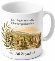 Çine Ege Kültürü Aydın Hatırası Seramik Kupa Bardak Hediye