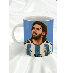 "Lionel Messi" Tasarımlı Hediyelik Porselen Kupa Bardak