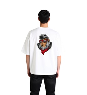 Erkek Oversize Grafik Baskılı Tişört %100 Pamuk Crew Neck Kısa Kol Rahat Kesim Günlük Giyim Modern