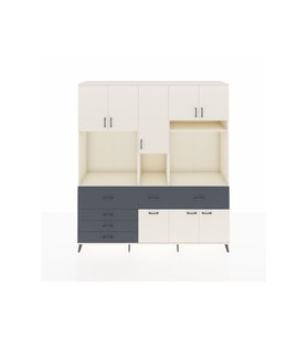 Hyperion Dolap 10 Raflı 6 Çekmeceli 8 Kapaklı 220x44x243 Aytaşı-Aytaşı/Antrasit