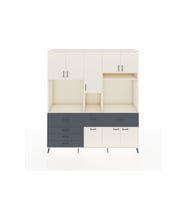Hyperion Dolap 10 Raflı 6 Çekmeceli 8 Kapaklı 220x44x243 Aytaşı-Aytaşı/Antrasit