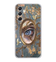 Samsung Galaxy A25 Uyumlu Aesthetic Göz Tasarımlı Şeffaf Telefon Kılıfı