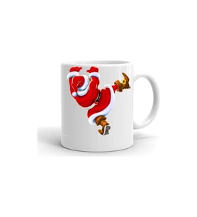Yılbaşı Noel Temalı Beyaz Seramik Kupa