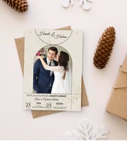 BK Gift Kişiye Özel Fotoğraflı Düğün Davetiyesi Model 100 (100Adet)