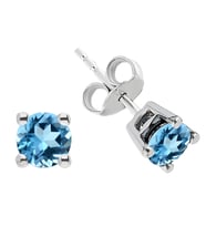 Mavi Topaz Tektaş Küpe 0723E0072
