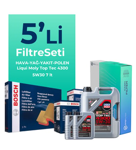 BOSCH Nissan Navara 2.5 Dizel Filtre Bakım Seti Liqui Moly Motor Yağlı (2006-2015) 5 Li