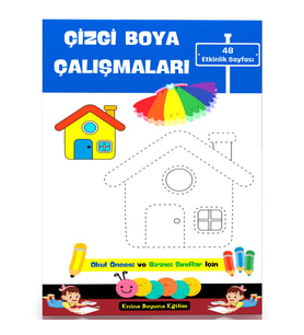 Çizgi Boyama Çalışmaları Kitabı (48 Çizgi BOYAMA Sayfası)