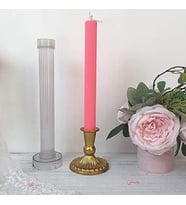 Poli Karbon Mum Kalıbı Dik Çizgili   29 CM
