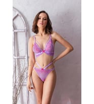 Giyim Bralet Sütyen Ve Slip Külot Takım Lila