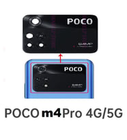 Tkgz Xiaomi POCO M4 PRO Arka Kamera Camı Lens Yapışkanlı