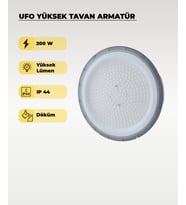 Yüksek Tavan Ufo Armatür 200W - 4000K Günışığı