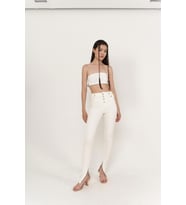 Markano Split Jean Pantolon Beyaz